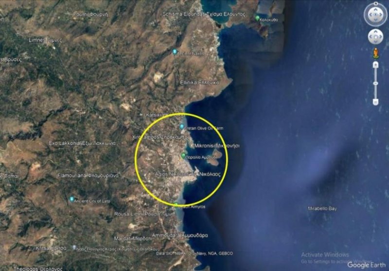 Agios Nikolaos Kreta, Agios Nikolaos: Stadtgrundstück mit Meerblick zu verkaufen Grundstück kaufen